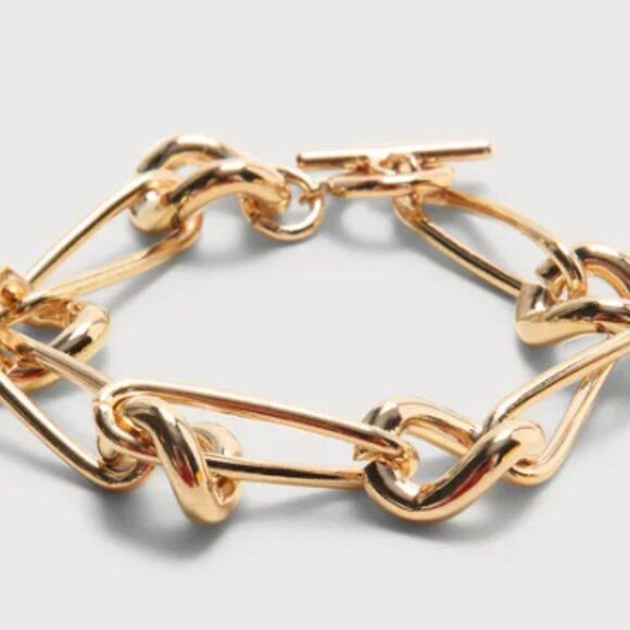 Lulus Jewelry - Totally En-chain-ted Gold Oversized Chain Bracelet